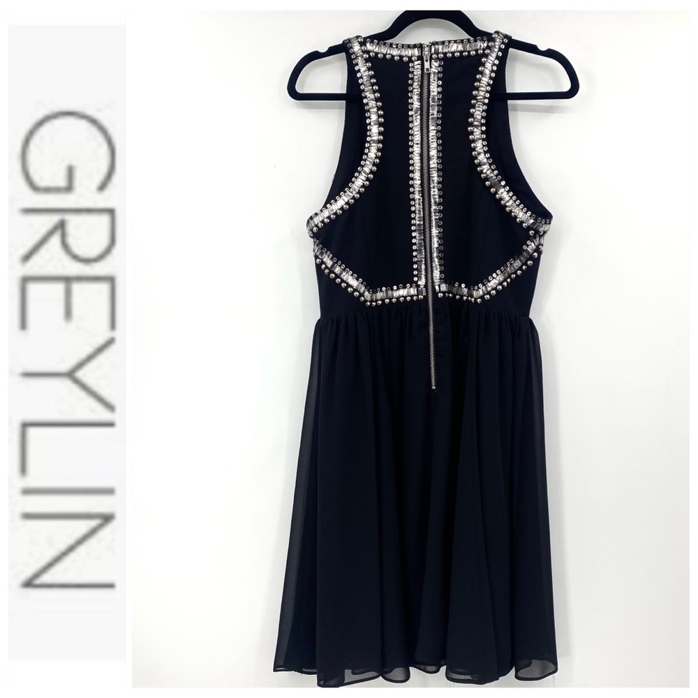 💕SALE💕 Graylin Black Kelvin Embellished Dress - Picture 5 of 10
